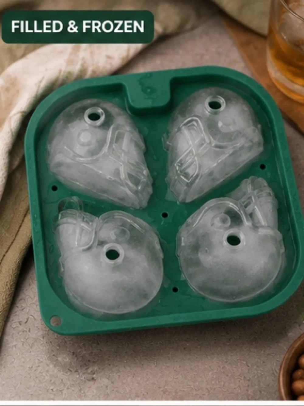 Silicone Super Bowl Football Helmet Ice Mold